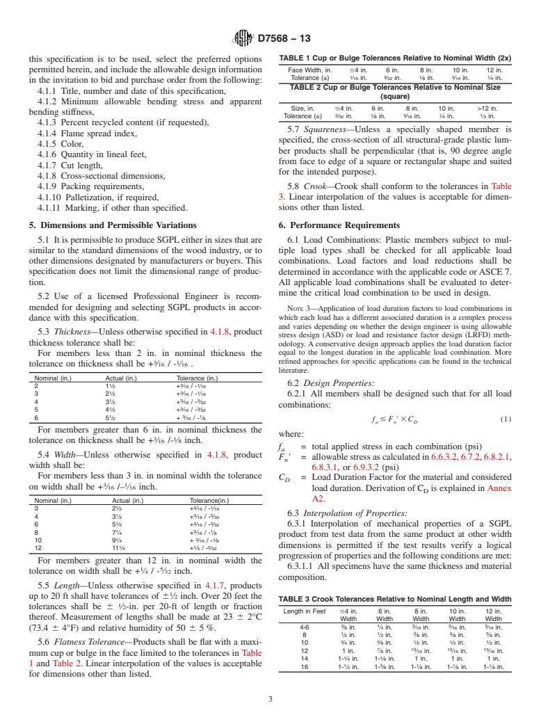 ASTM D7568-13 - Standard Specification for  Polyethylene-Based Structural-Grade Plastic Lumber for Outdoor  Applications