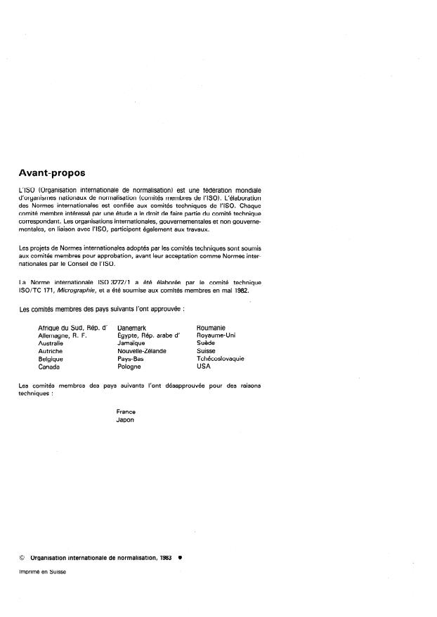 ISO 3272-1:1983 ISO 3272-1:1983 - Micrographie des dessins techniques et autres documents de bureau d'études - Page 2 preview