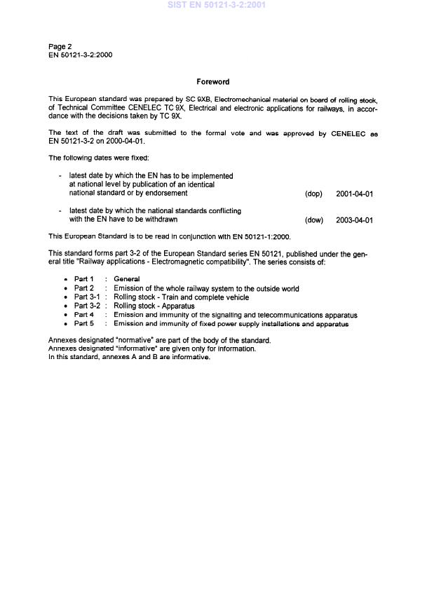 EN 50121-3-2:2000 EN 50121-3-2:2001 - Page 4 preview
