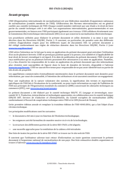 ISO 17651-2:2024 - Interprétation simultanée — Environnement de travail des interprètes — Partie 2: Exigences et recommandations pour les cabines mobiles
Released:19. 01. 2024 - Page 4 preview