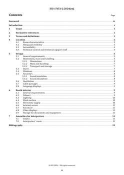 ISO 17651-2:2024 - Simultaneous interpreting — Interpreters’ working environment — Part 2: Requirements and recommendations for mobile booths
Released:19. 01. 2024 - Page 3 preview