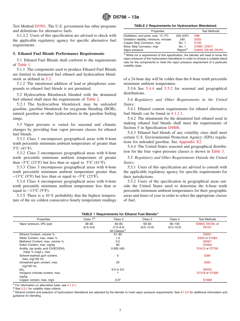 ASTM D5798-13a - Standard Specification for Ethanol Fuel Blends for Flexible-Fuel Automotive Spark-Ignition  Engines