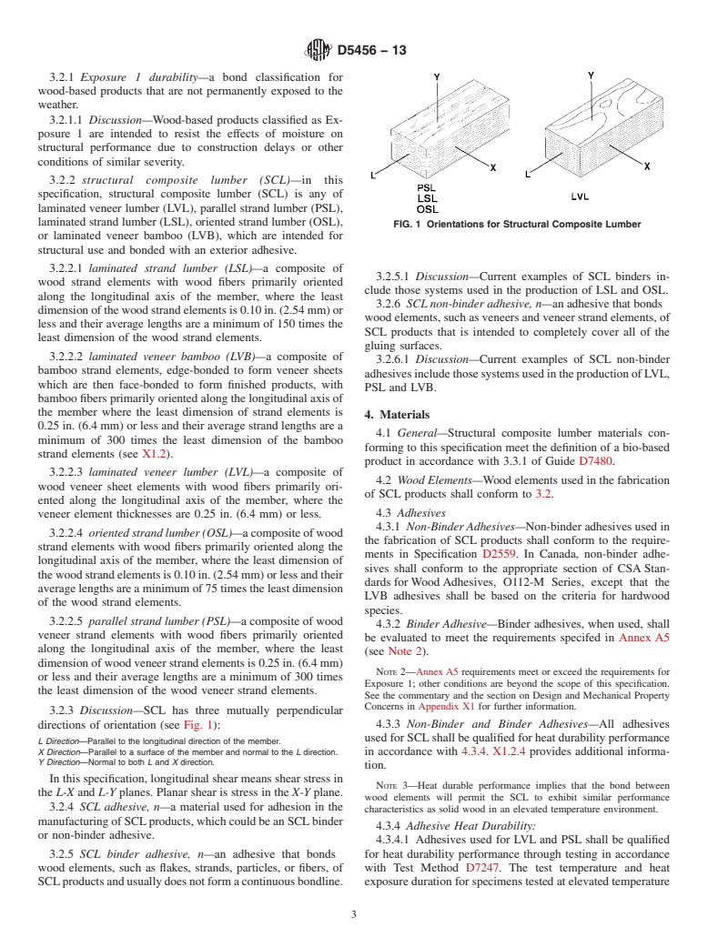 ASTM D5456-13 - Standard Specification for  Evaluation of Structural Composite Lumber Products