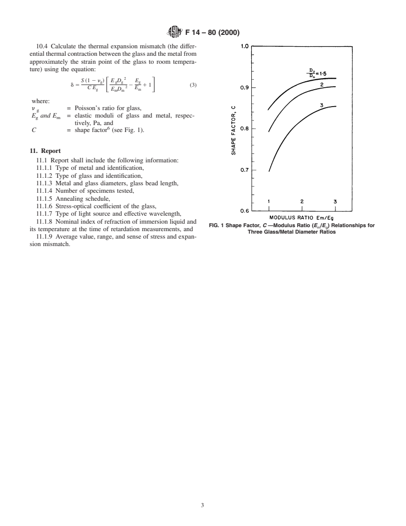 ASTM F14-80(2000) - Standard Practice for Making and Testing Reference Glass-Metal Bead-Seal