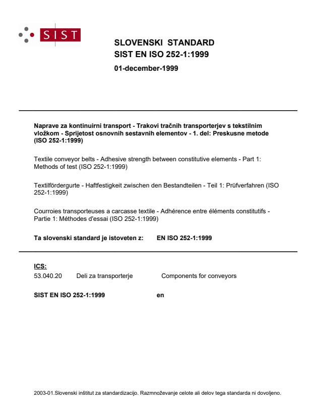 EN ISO 252-1:1999
