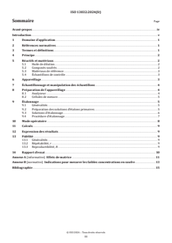 ISO 13032:2024 - Produits pétroliers et connexes — Détermination de la teneur en soufre en faible concentration dans les carburants pour automobiles — Méthode spectrométrique de fluorescence de rayons X dispersive en énergie
Released:15. 08. 2024 - Page 3 preview