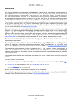 ISO 18314-4:2024 - Analytical colorimetry — Part 4: Metamerism index for pairs of samples for change of illuminant
Released:15. 01. 2024 - Page 4 preview