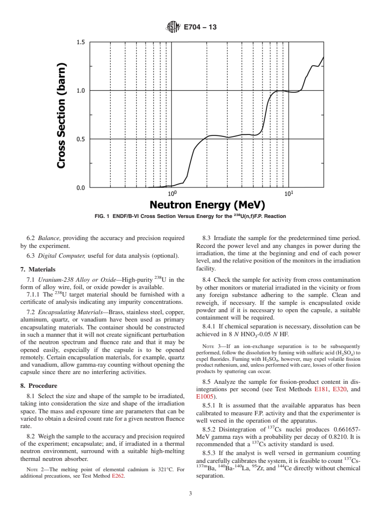 ASTM E704-13 - Standard Test Method for  Measuring Reaction Rates by Radioactivation of Uranium-238