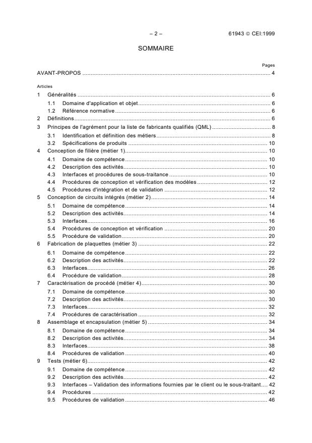 IEC 61943:1999 IEC 61943:1999 - Integrated circuits - Manufacturing line approval application guideline - Page 4 preview
