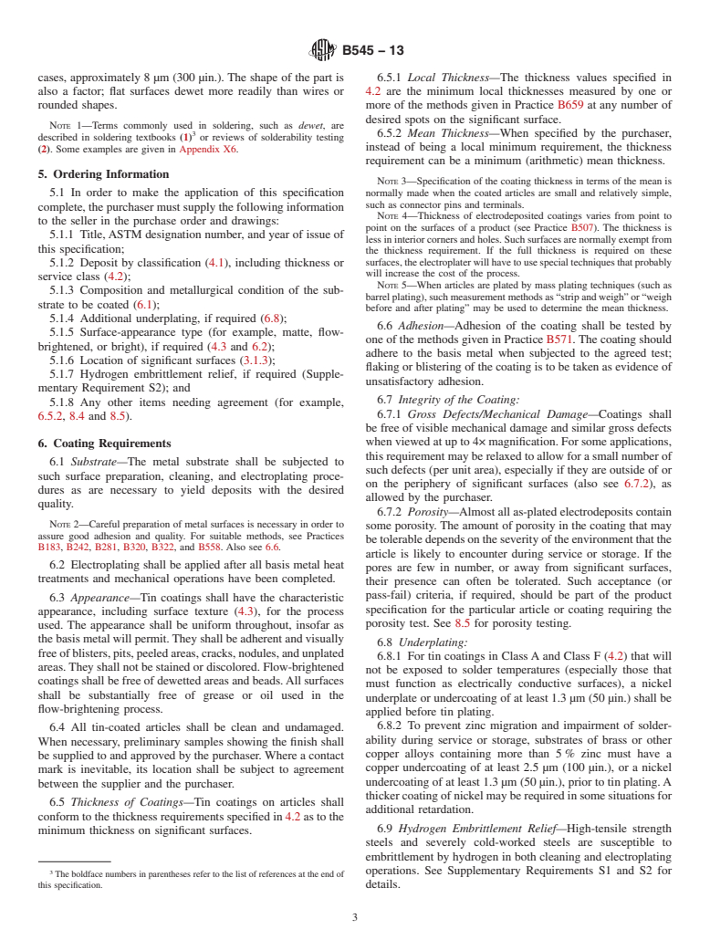 ASTM B545-13 - Standard Specification For Electrodeposited Coatings Of Tin