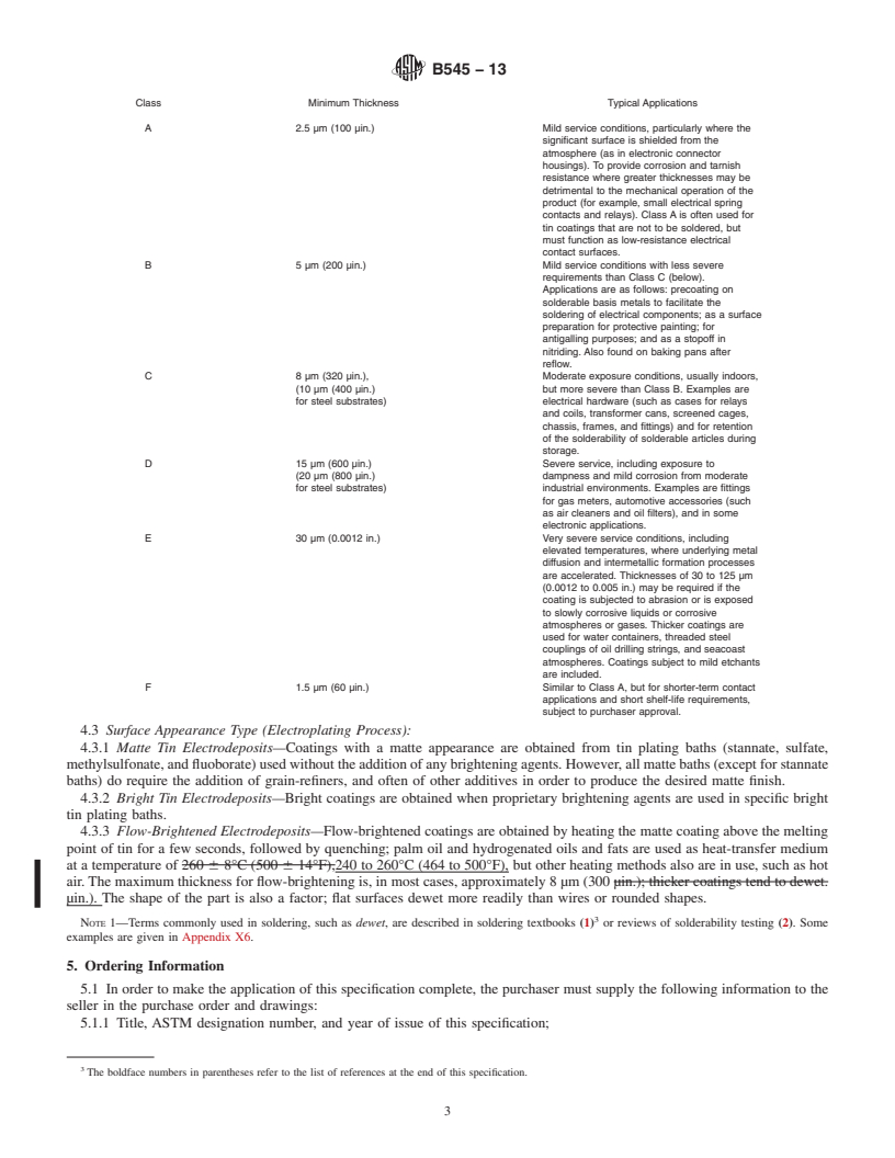 ASTM B545-13 - Standard Specification For Electrodeposited Coatings Of Tin