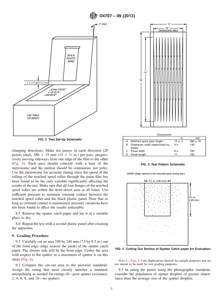 ASTM D4707-09(2013) - Standard Test Method for  Measuring Paint Spatter Resistance During Roller Application