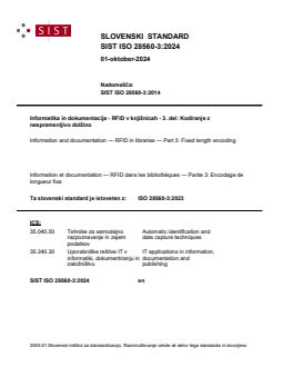SIST ISO 28560-3:2024 - Page 1 preview