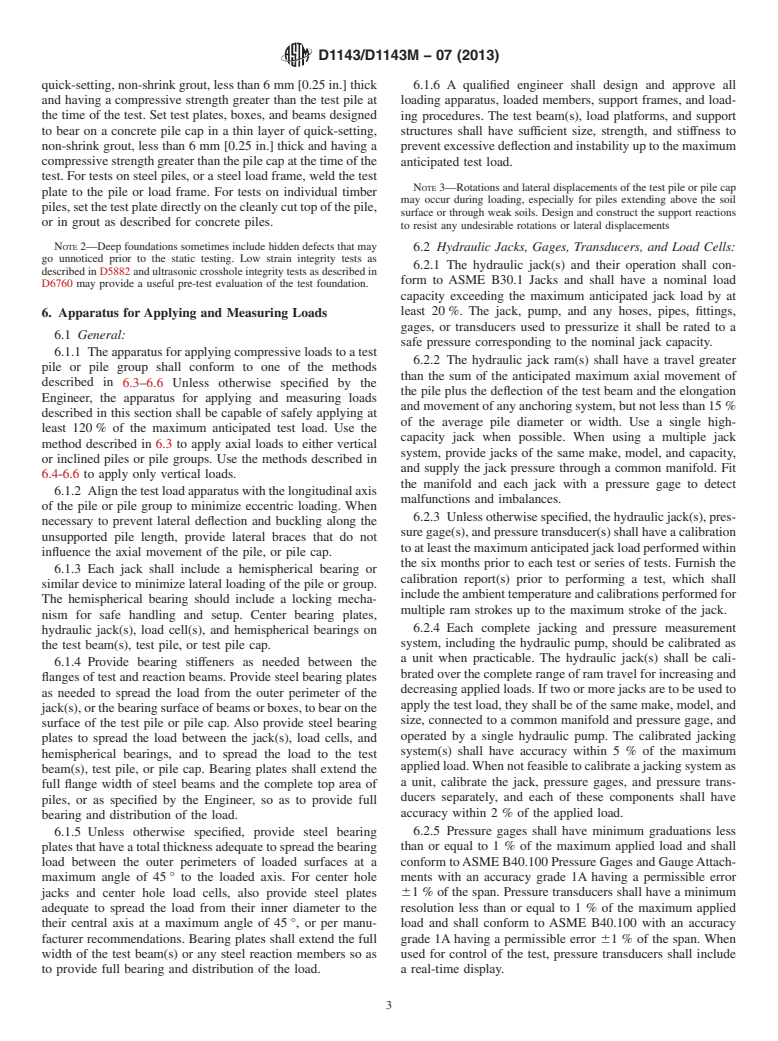 ASTM D1143/D1143M-07(2013) - Standard Test Methods for  Deep Foundations Under Static Axial Compressive Load