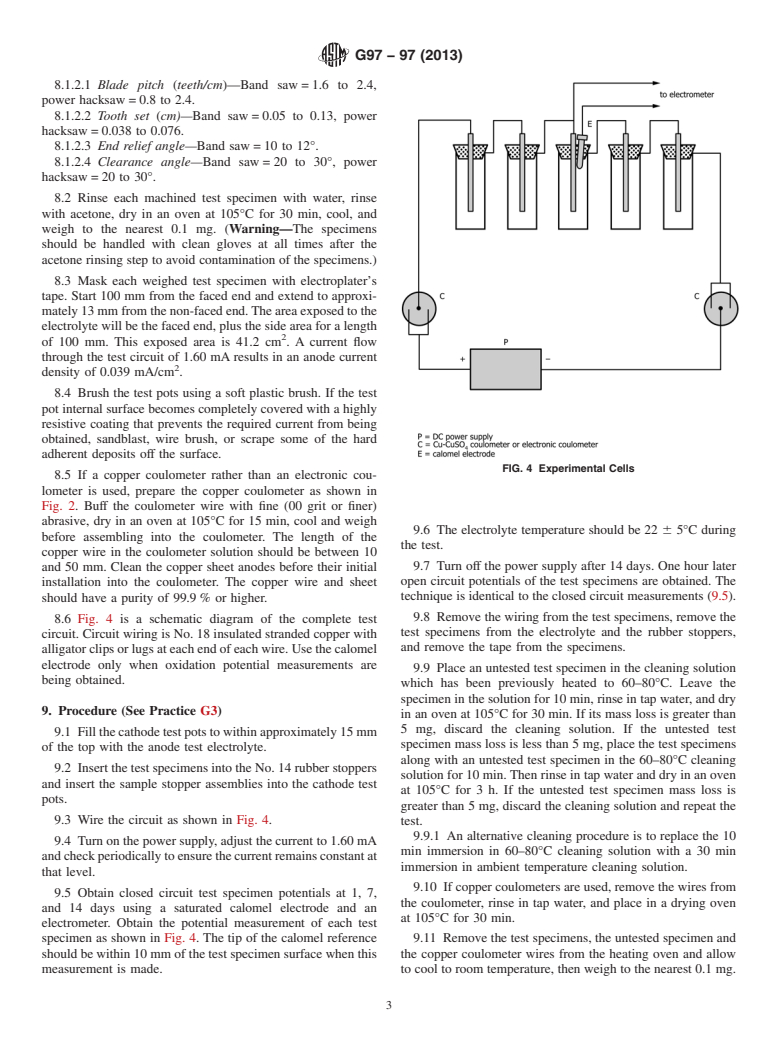 ASTM G97-97(2013) - Standard Test Method for  Laboratory Evaluation of Magnesium Sacrificial Anode Test Specimens  for Underground Applications