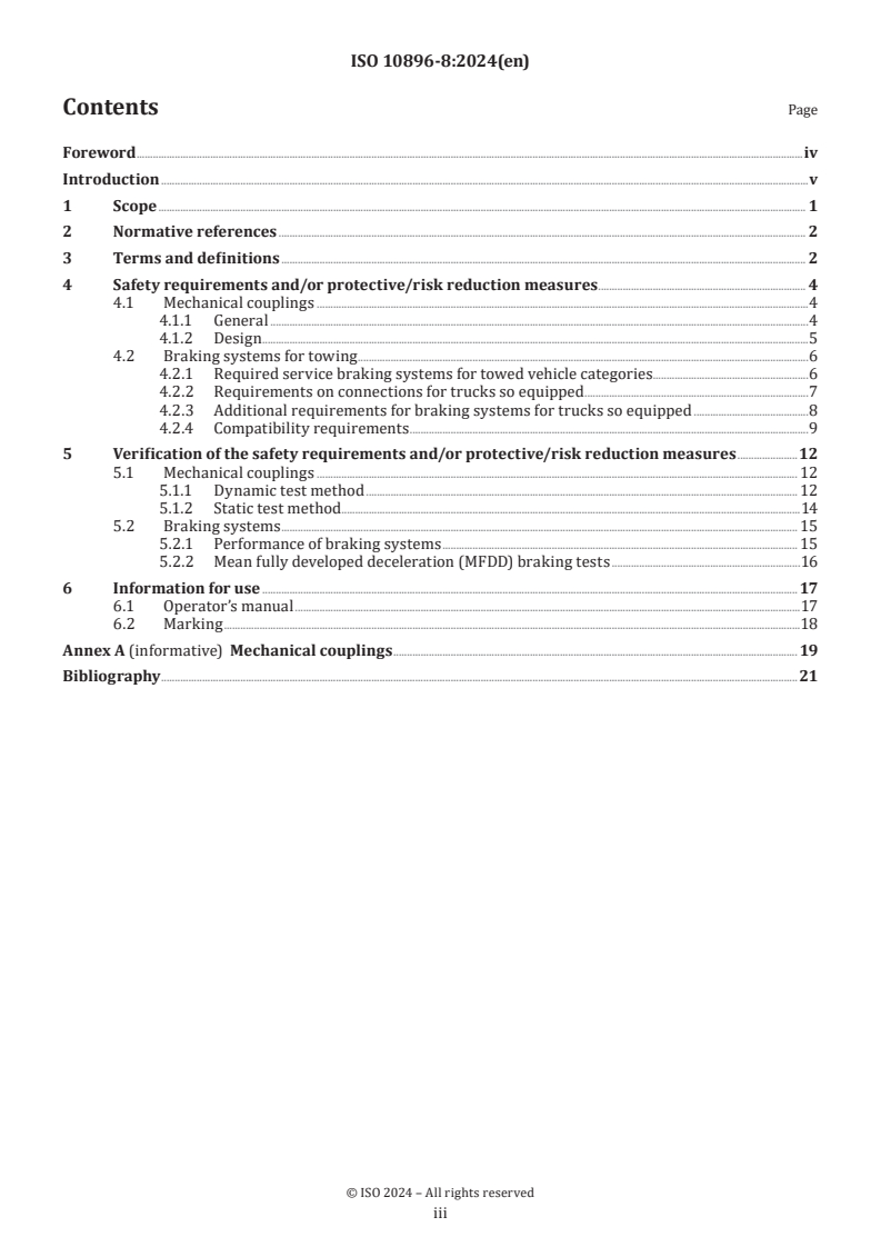 ISO 10896-8:2024 - Rough-terrain trucks — Safety requirements and verification — Part 8: Requirements for trucks designed for towing
Released:2. 10. 2024