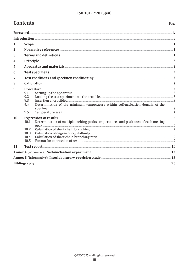 ISO 18177:2025 - Plastics — Test method for estimation of the short chain branching distribution of semicrystalline ethylene 1-olefin copolymers — Differential scanning calorimetry (DSC)
Released:13. 05. 2025
