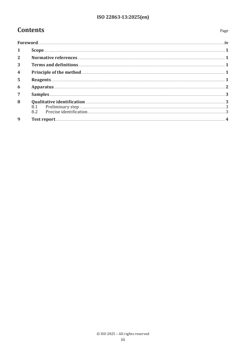 ISO 22863-13:2025 - Fireworks — Test methods for determination of specific chemical substances — Part 13: Qualitative detection of elemental metals in firework compositions
Released:10. 01. 2025