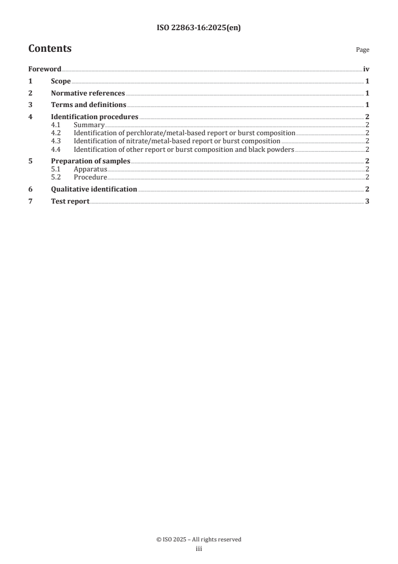 ISO 22863-16:2025 - Fireworks — Test methods for determination of specific chemical substances — Part 16: Procedure for identification of report or burst charge
Released:1. 05. 2025