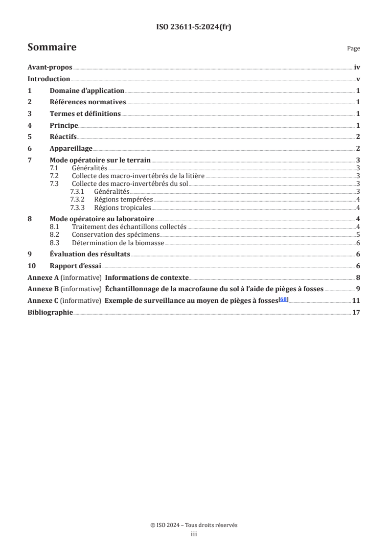 ISO 23611-5:2024 - Qualité du sol — Prélèvement des invertébrés du sol — Partie 5: Prélèvement et extraction des macro-invertébrés du sol
Released:15. 08. 2024