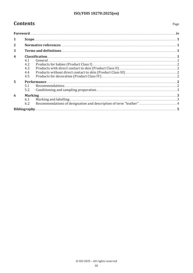ISO/FDIS 18270 - Classification and performance guidelines for leather upholstered products
Released:7. 02. 2025