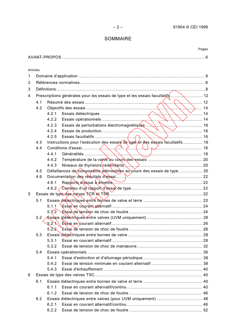 IEC 61954:1999 IEC 61954:1999 - Power electronics for electrical transmission and distribution systems - Testing of thyristor valves for static VAR compensators
Released:9/3/1999
Isbn:2831848938 - Page 4 preview