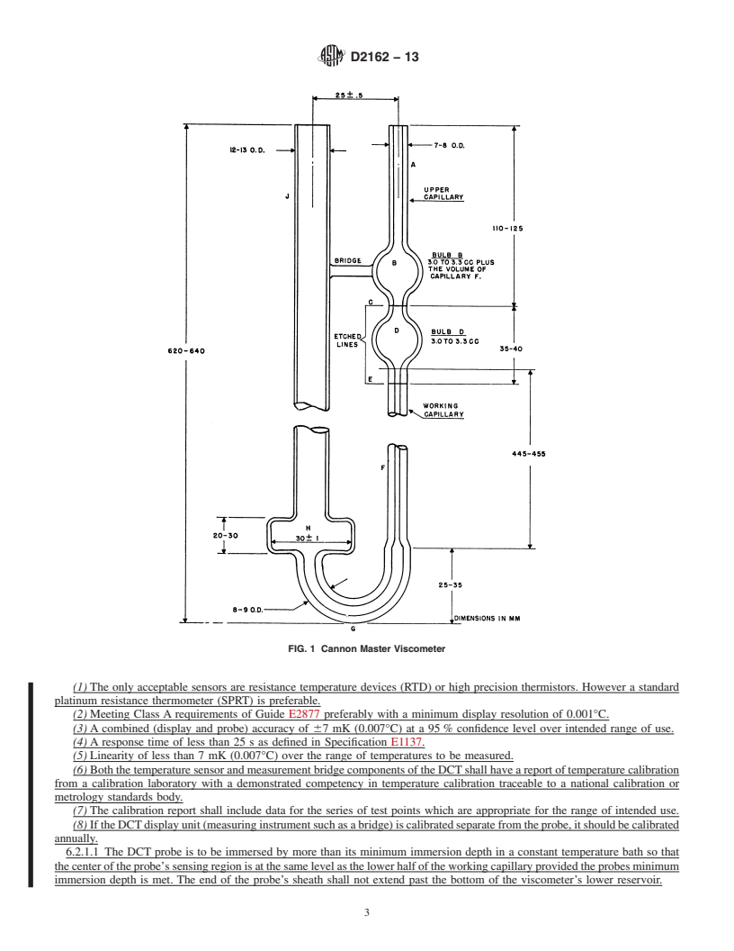 REDLINE ASTM D2162-13 - Standard Practice for  Basic Calibration of Master Viscometers and Viscosity Oil Standards