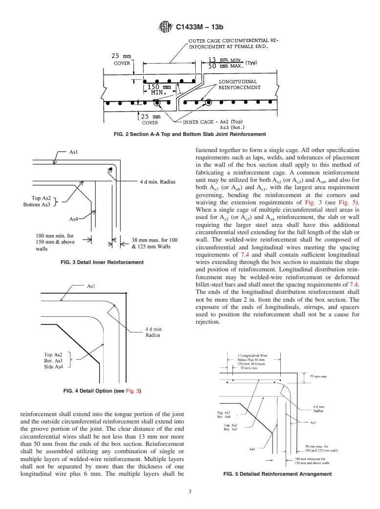 ASTM C1433M-13b - Standard Specification for  Precast Reinforced Concrete Monolithic Box Sections for Culverts,  Storm Drains, and Sewers (Metric)