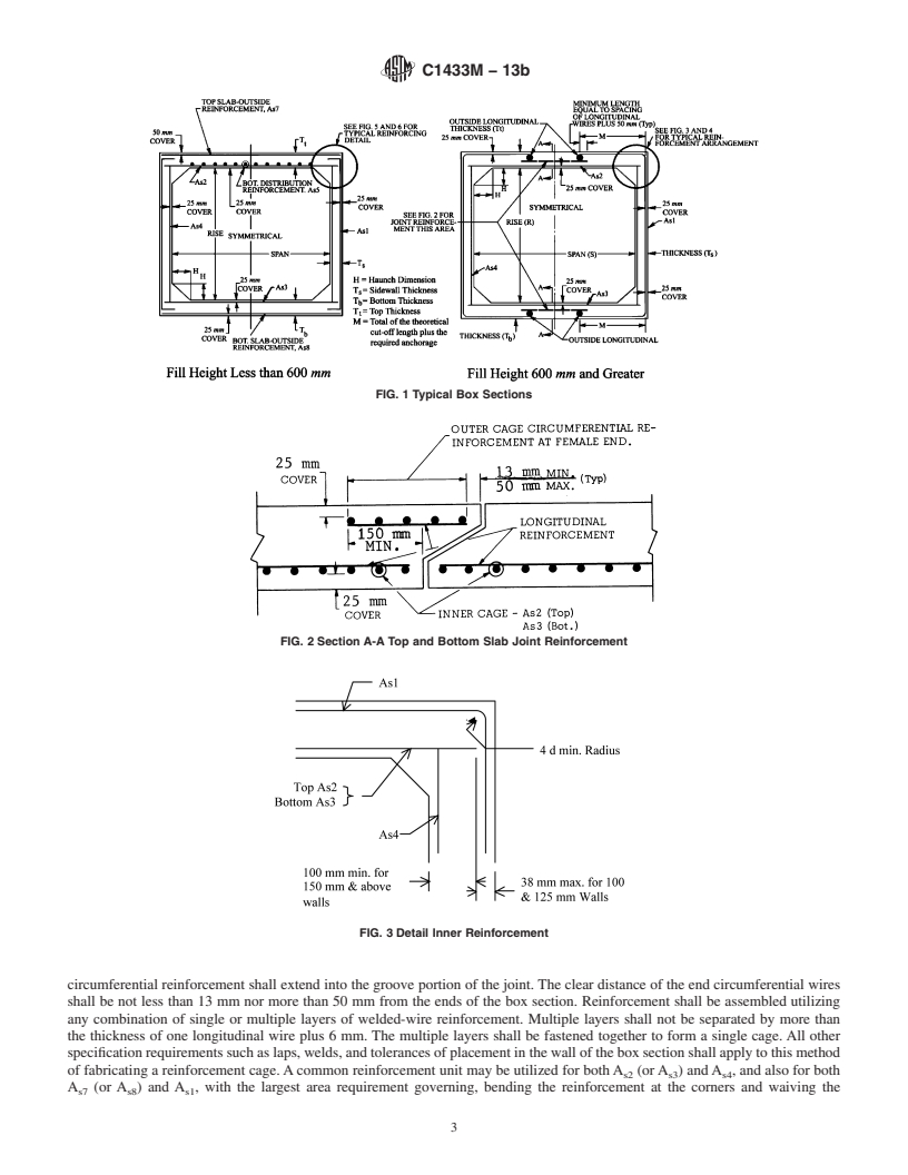 REDLINE ASTM C1433M-13b - Standard Specification for  Precast Reinforced Concrete Monolithic Box Sections for Culverts,  Storm Drains, and Sewers (Metric)