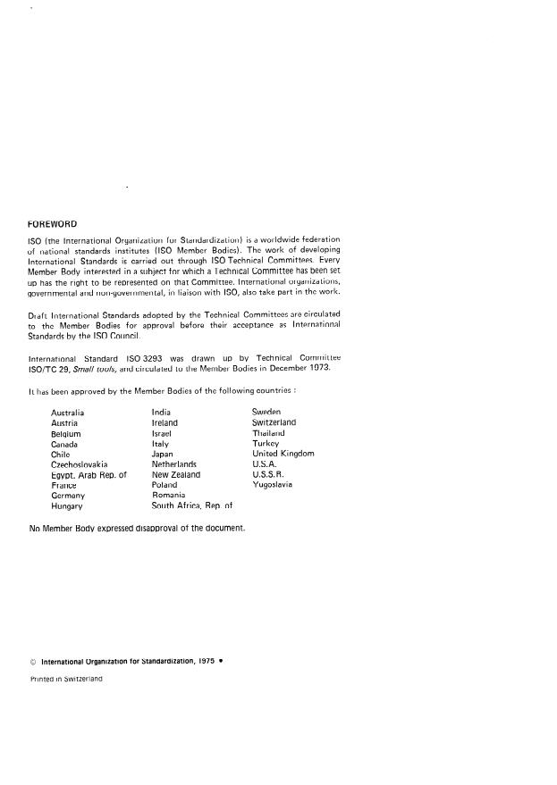ISO 3293:1975 ISO 3293:1975 - Morse taper shank countersinks for angles 60 degrees, 90 degrees and 120 degrees inclusive - Page 2 preview