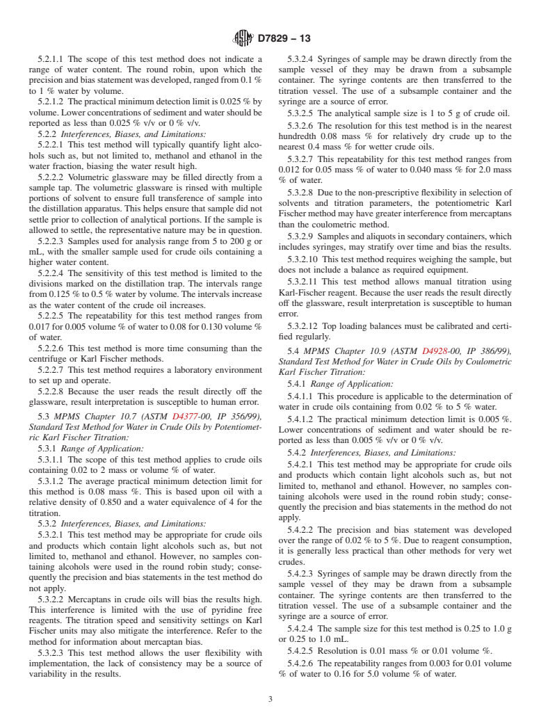 ASTM D7829-13 - Standard Guide for Sediment and Water Determination in Crude Oil