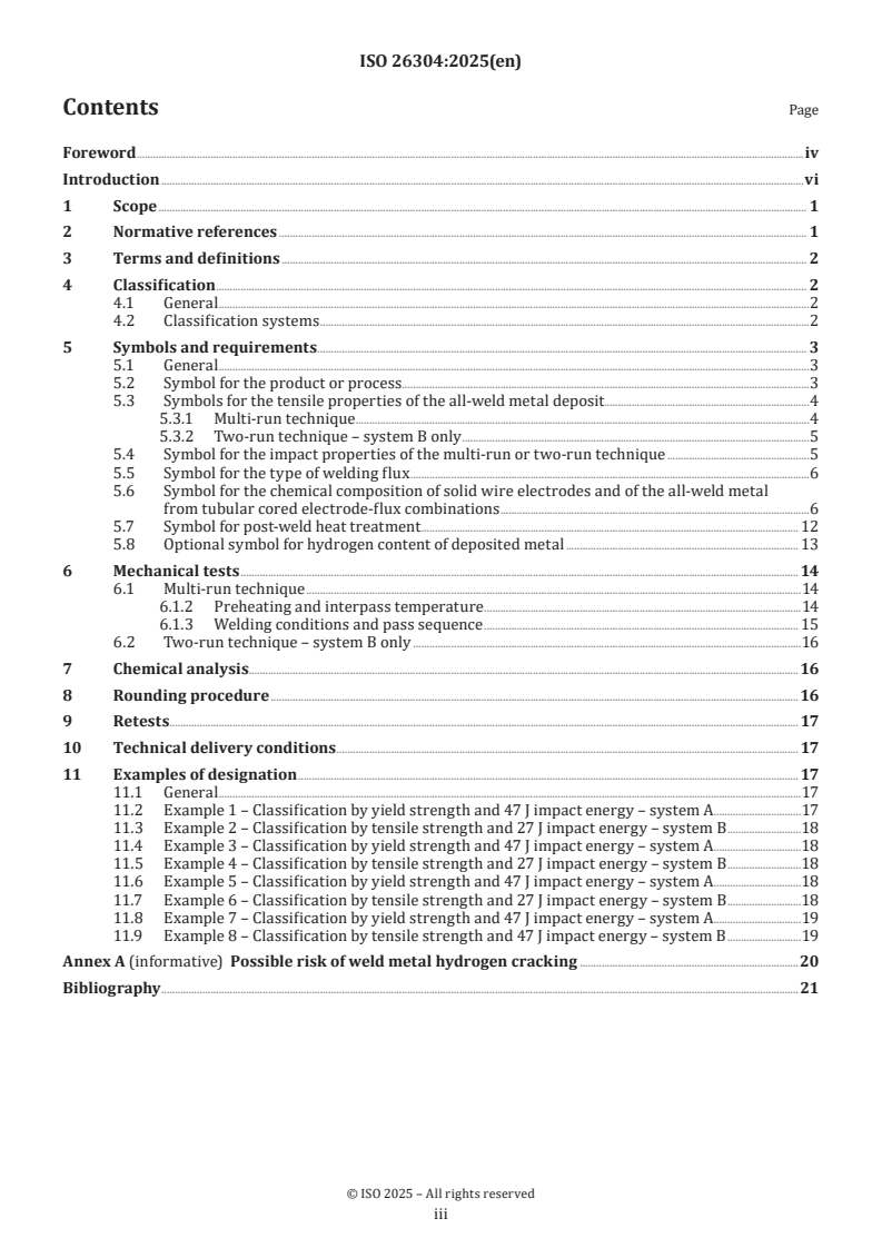 ISO 26304:2025 - Welding consumables — Solid wire electrodes, tubular cored electrodes and electrode-flux combinations for submerged arc welding of high strength steels — Classification
Released:5. 03. 2025