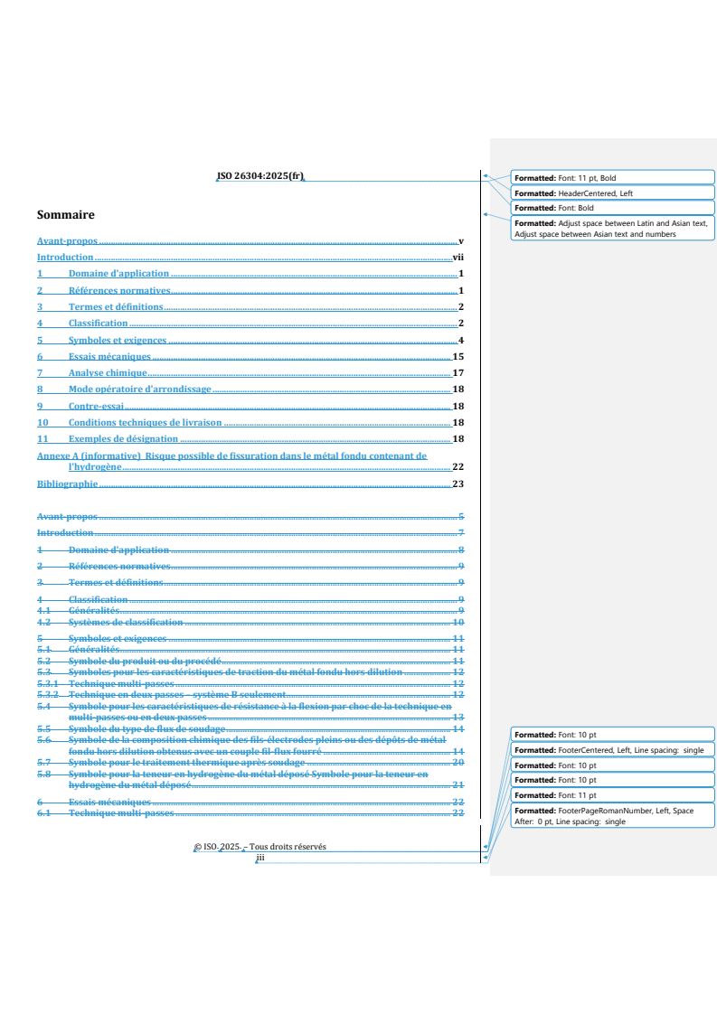 REDLINE ISO 26304:2025 - Produits consommables pour le soudage — Fils-électrodes pleins, fils-électrodes fourrés et couples électrodes-flux pour le soudage à l'arc sous flux des aciers à haute résistance — Classification
Released:28. 03. 2025