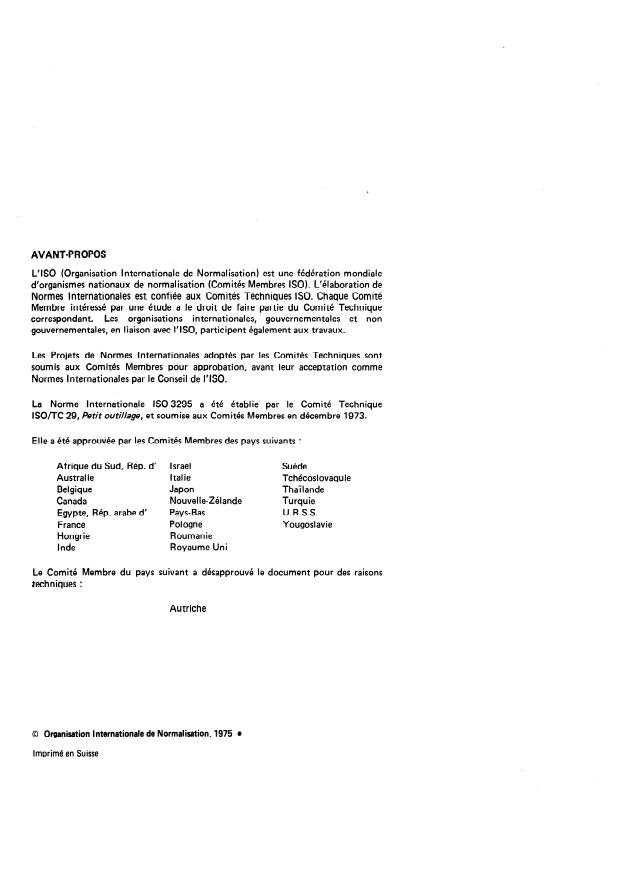 ISO 3295:1975 ISO 3295:1975 - Lames étroites de scies a ruban a bois -- Dimensions - Page 2 preview
