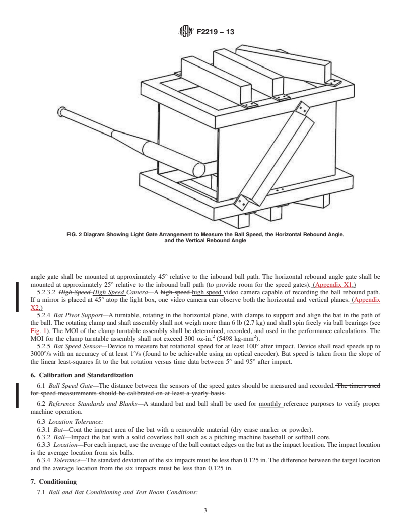 REDLINE ASTM F2219-13 - Standard Test Methods for  Measuring High-Speed Bat Performance