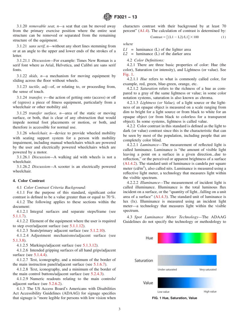 ASTM F3021-13 - Standard Specification for Universal Design of Fitness Equipment for Inclusive Use by  Persons with Functional Limitations and Impairments