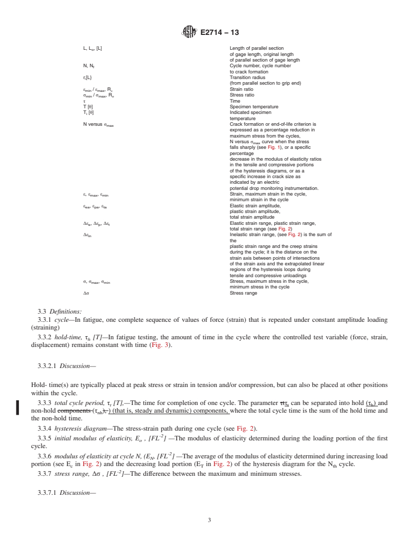 REDLINE ASTM E2714-13 - Standard Test Method for  Creep-Fatigue Testing