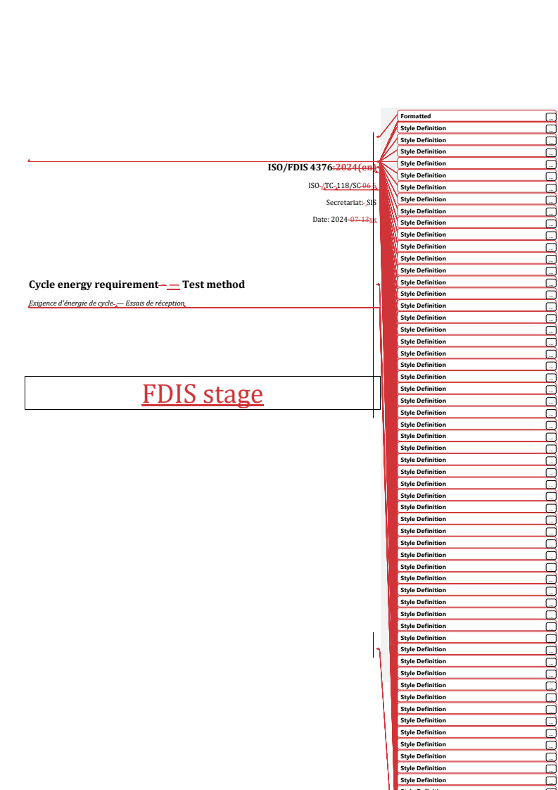 REDLINE ISO/FDIS 4376 - Cycle energy requirement — Test method
Released:5. 08. 2024