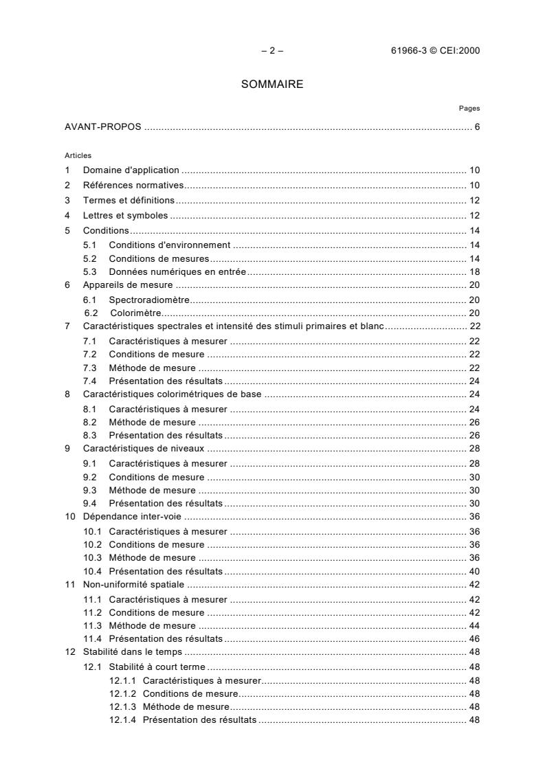 IEC 61966-3:2000 IEC 61966-3:2000 - Multimedia systems and equipment - Colour measurement and management - Part 3: Equipment using cathode ray tubes - Page 4 preview