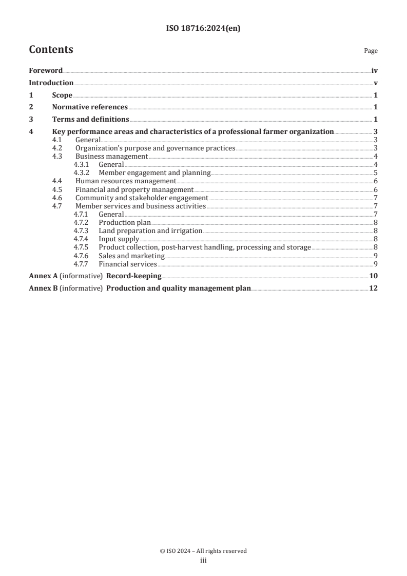 ISO 18716:2024 - Professional farmer organization — Guidance
Released:6. 09. 2024