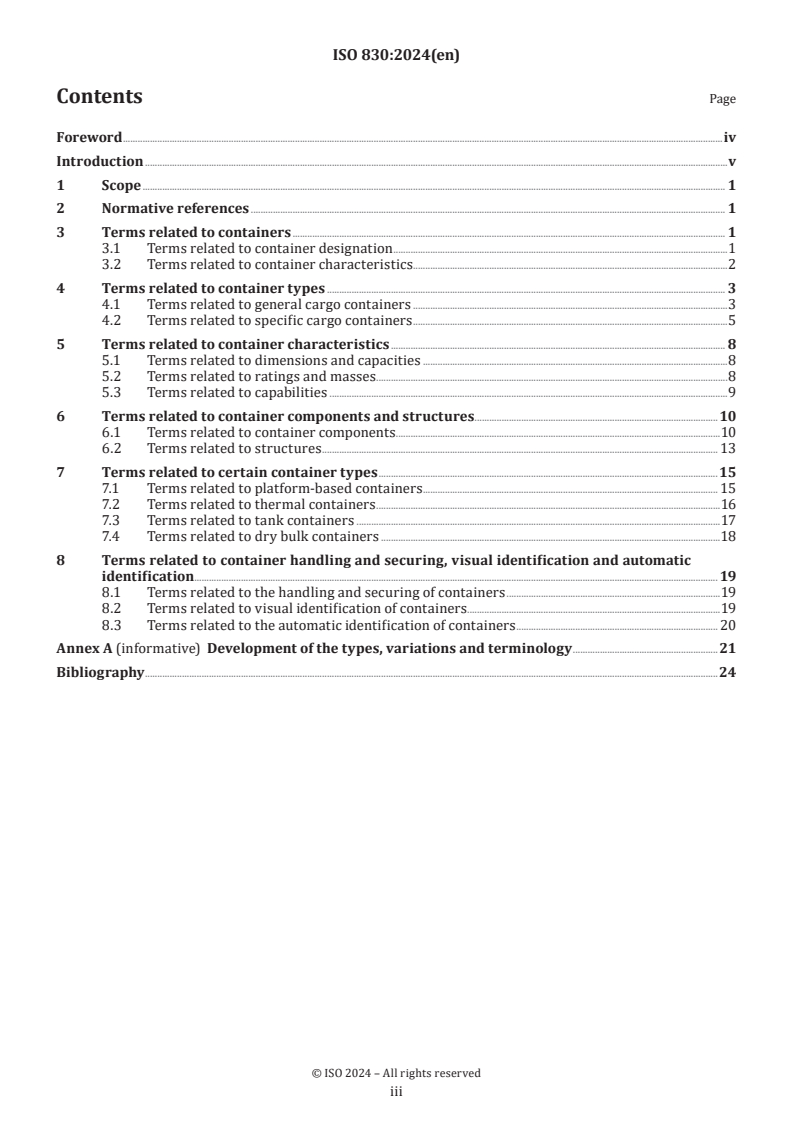 ISO 830:2024 - Freight containers — Vocabulary
Released:20. 09. 2024