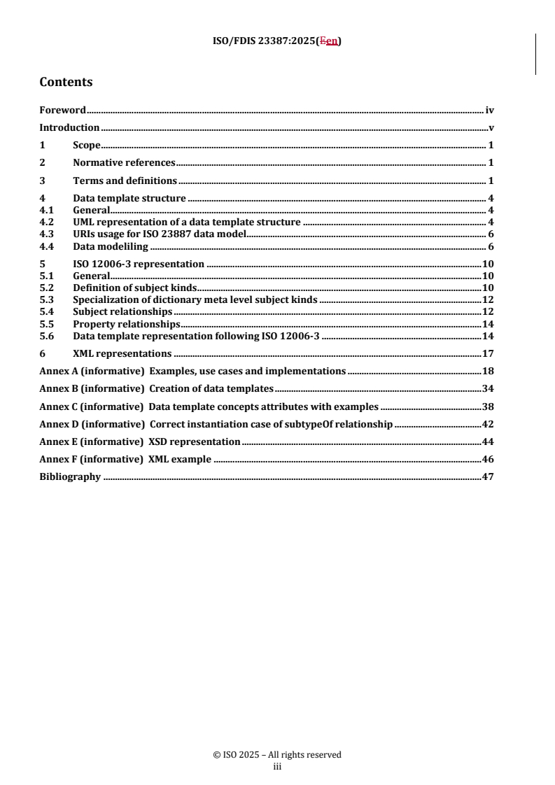 REDLINE ISO/FDIS 23387 - Building information modelling (BIM) — Data templates for objects used in the life cycle of assets
Released:29. 04. 2025