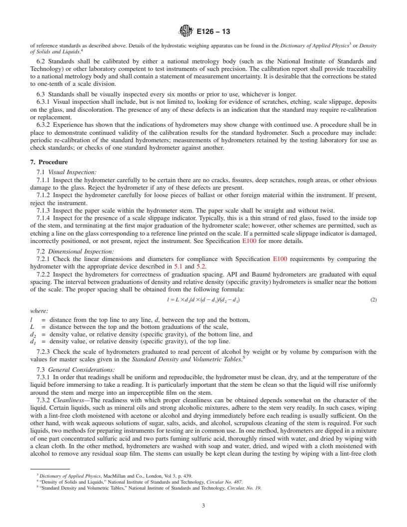 REDLINE ASTM E126-13 - Standard Test Method for  Inspection, Calibration, and Verification of ASTM Hydrometers