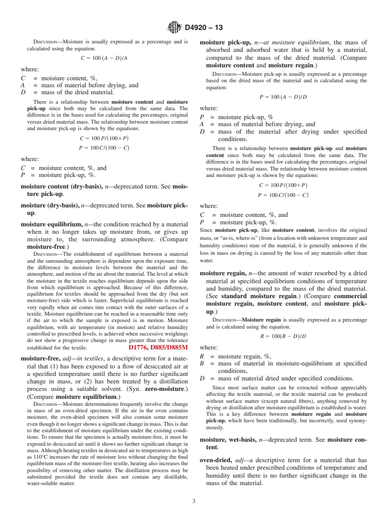 ASTM D4920-13 - Standard Terminology Relating to  Conditioning, Chemical, and Thermal Properties (Withdrawn 2022)