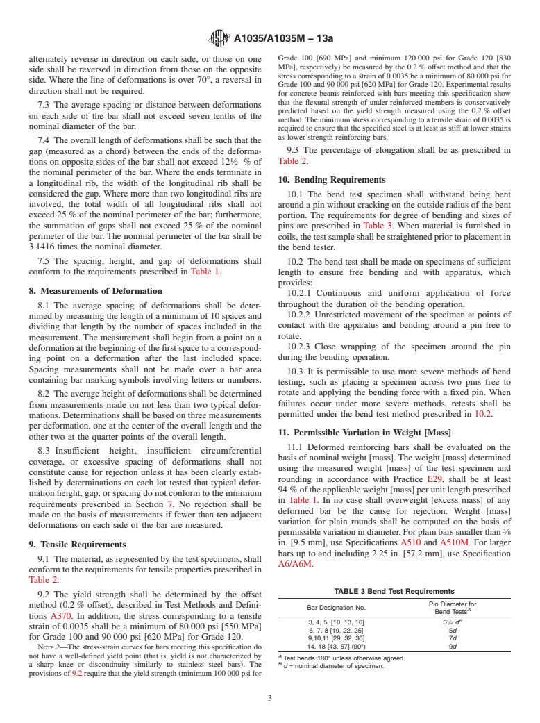 ASTM A1035/A1035M-13a - Standard Specification for  Deformed and Plain, Low-Carbon, Chromium, Steel Bars for Concrete  Reinforcement