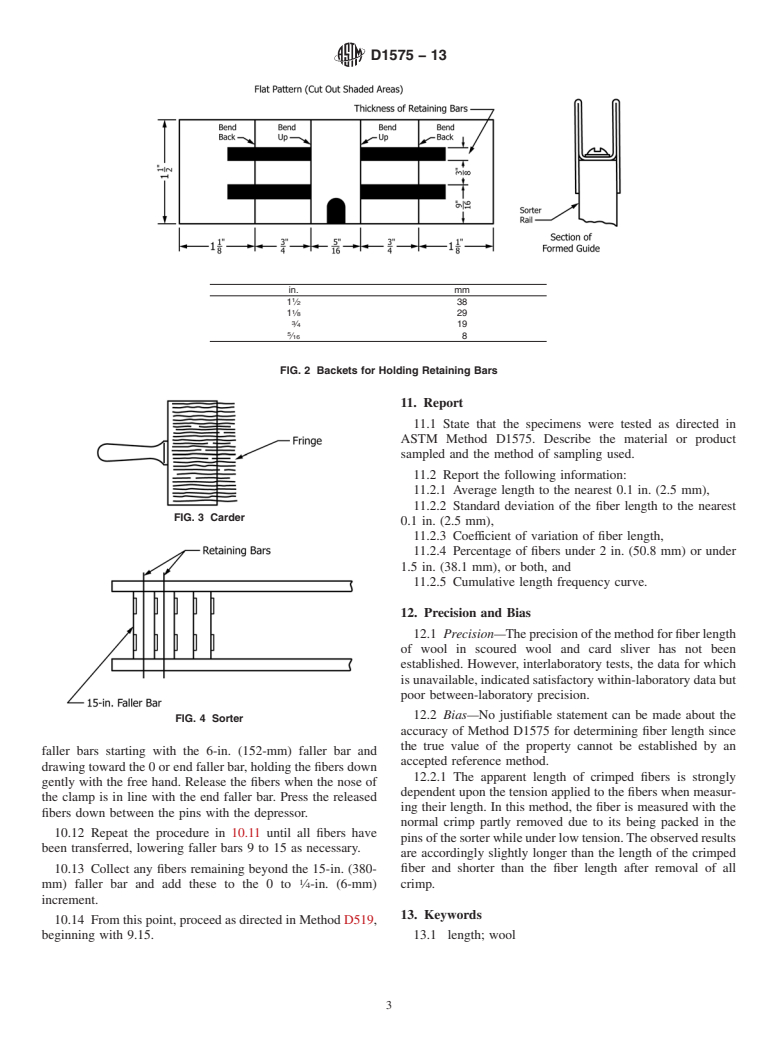 ASTM D1575-13 - Standard Test Method for  Fiber Length of Wool in Scoured Wool and in Card Sliver (Withdrawn 2022)