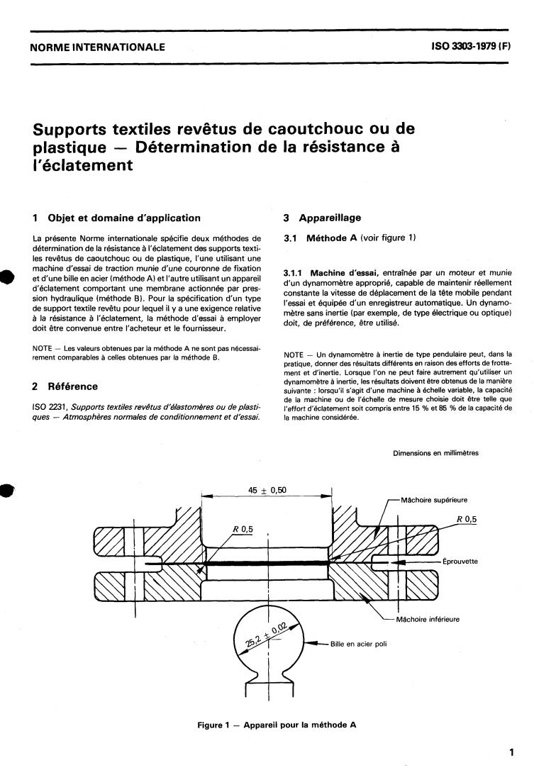 ISO 3303:1979 - Rubber- or plastics-coated fabrics — Determination of bursting strength
Released:12/1/1979