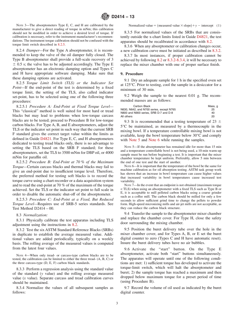 ASTM D2414-13 - Standard Test Method for  Carbon Black&mdash;Oil Absorption Number (OAN)