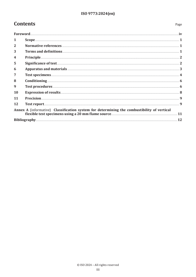 ISO 9773:2024 - Plastics — Determination of burning behaviour of thin flexible vertical specimens in contact with a small flame ignition source
Released:13. 09. 2024