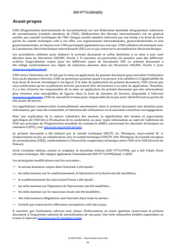ISO 9773:2024 - Plastiques — Détermination du comportement au feu d'éprouvettes minces verticales souples au contact d'une petite flamme comme source d'allumage
Released:10/4/2024 - Page 4 preview